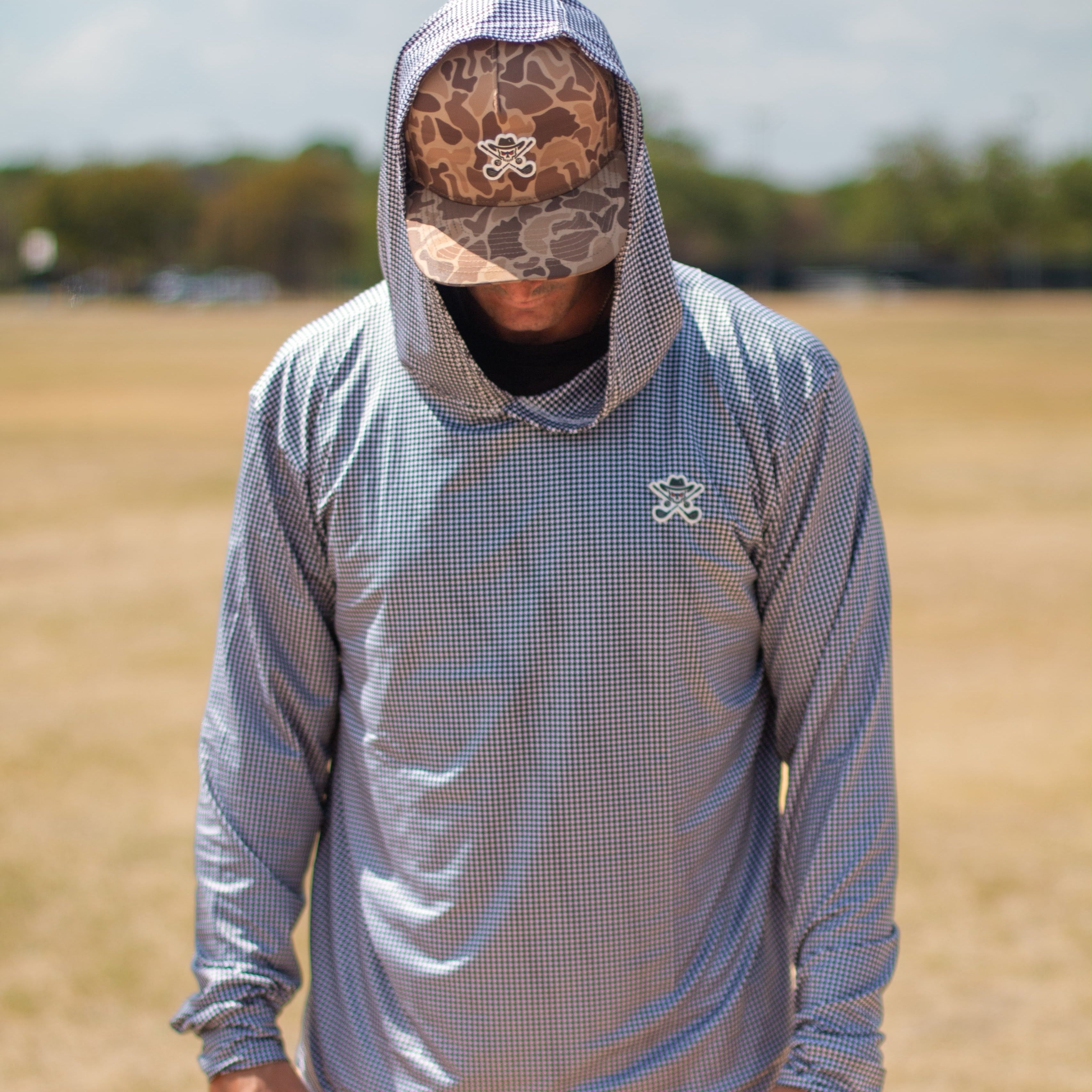 The "Executive Houndstooth" Lightweight Hoodie